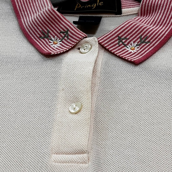 Cream Embolished Collar Polo - Picture 6 of 9